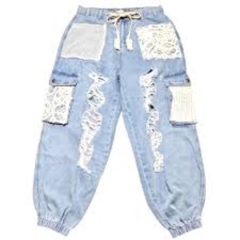 POL The Carefree Blue Denim Jogger Size M - Picture 5 of 11